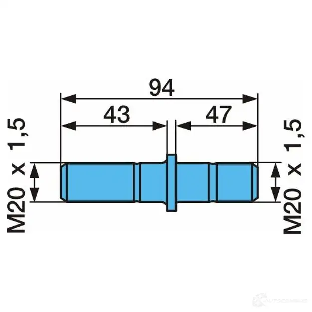 Шпилька колеса BPW 9CQ33 L 0329622041 1439576854