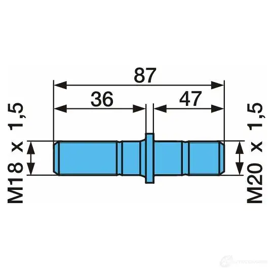 Шпилька колеса BPW 1225426379 0329621110 R1DR 6 изображение 0