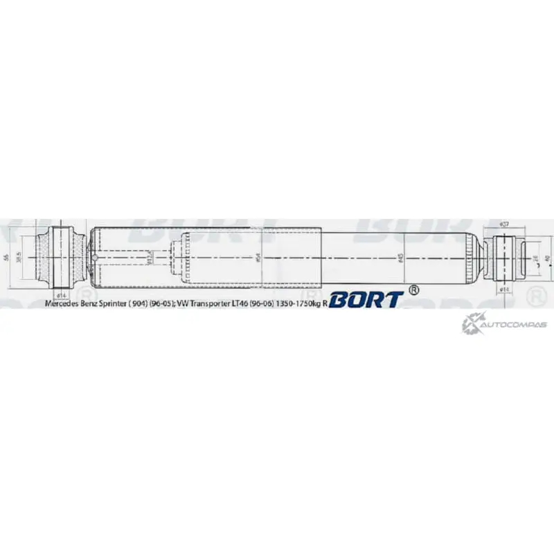 Амортизатор газомасляный задний BORT RV 72AD ZJ9JWGA G11245192 1422495357