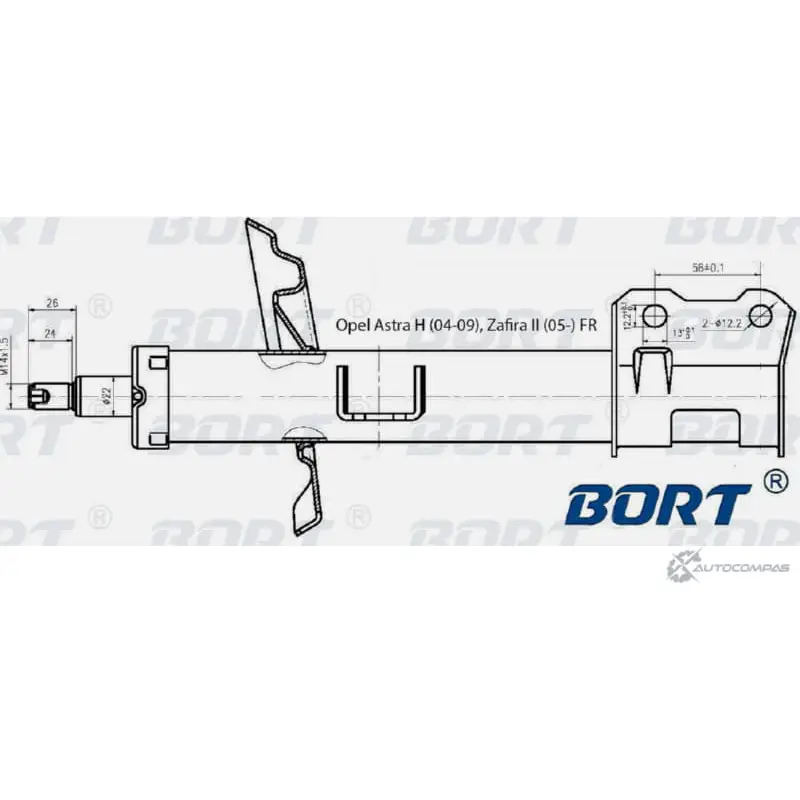 Стойка амортизационная газомасляная передняя правая BORT G22250204R T6N UM 7WYF3T 1422495599 изображение 0