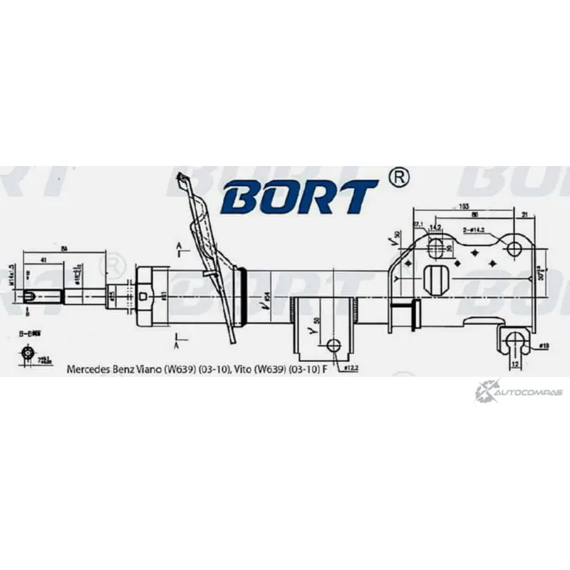 Стойка амортизационная газомасляная передняя BORT WIFFQ G22554012 0 JTJE7 1422495682 изображение 0