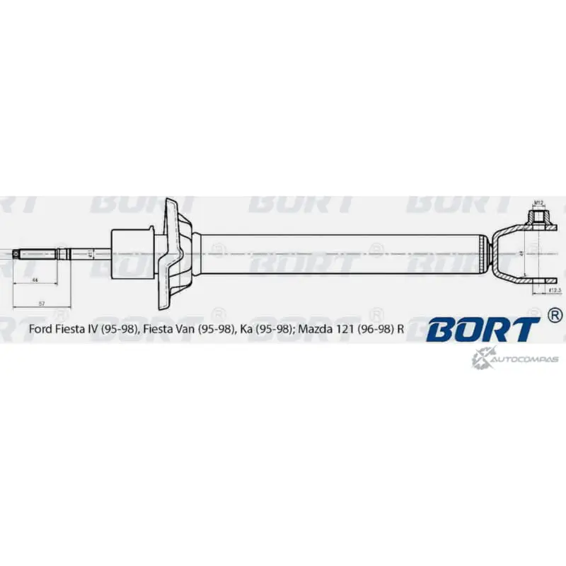 Амортизатор газомасляный задний BORT G41138005 1422495704 SBTUT 78 0HSVM изображение 0