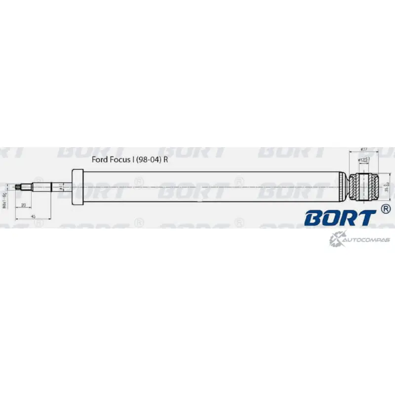 Амортизатор газомасляный задний BORT 4502HY G41138017 6Y KBI6M 1422495707 изображение 0