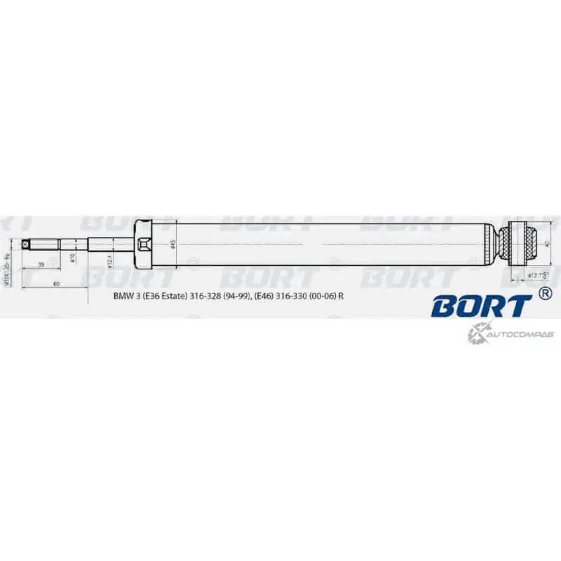 Стойка амортизационная газомасляная задняя BORT I0YC4EA 1422495733 288CA F G41238083 - Изображение 1