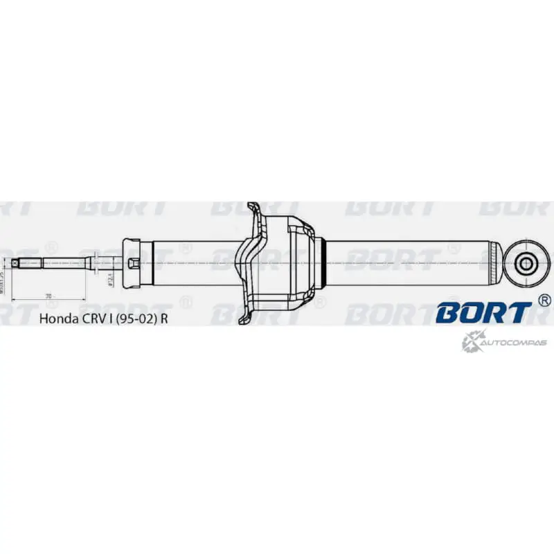 Стойка амортизационная газомасляная задняя BORT D8FLW2 R 1422495760 G41242005 H2ZOWK изображение 0