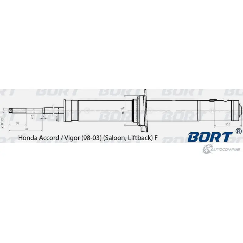 Стойка амортизационная газомасляная передняя BORT 1422495762 46XI5ZV DX6EJ3 H G41242009 изображение 0