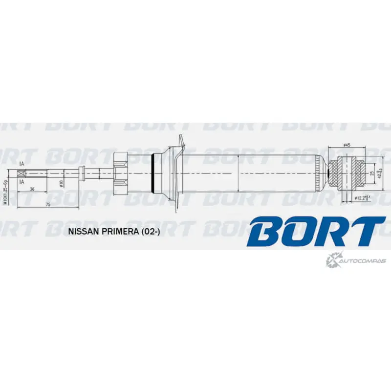 Стойка амортизационная газомасляная задняя BORT G41245129 SS95O O 2K4HR7V 1422495800