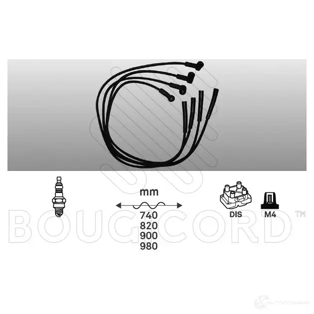 Высоковольтные провода зажигания, комплект BOUGICORD 1845436 FCM RC4A 3285190000000 8108 изображение 0