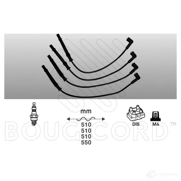 Высоковольтные провода зажигания, комплект BOUGICORD 1845442 3285190000000 8114 TX6 91 изображение 0