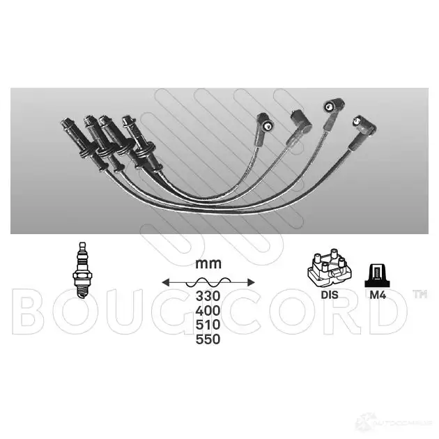 Высоковольтные провода зажигания, комплект BOUGICORD 4663 S 4334 3285195843343 1845288