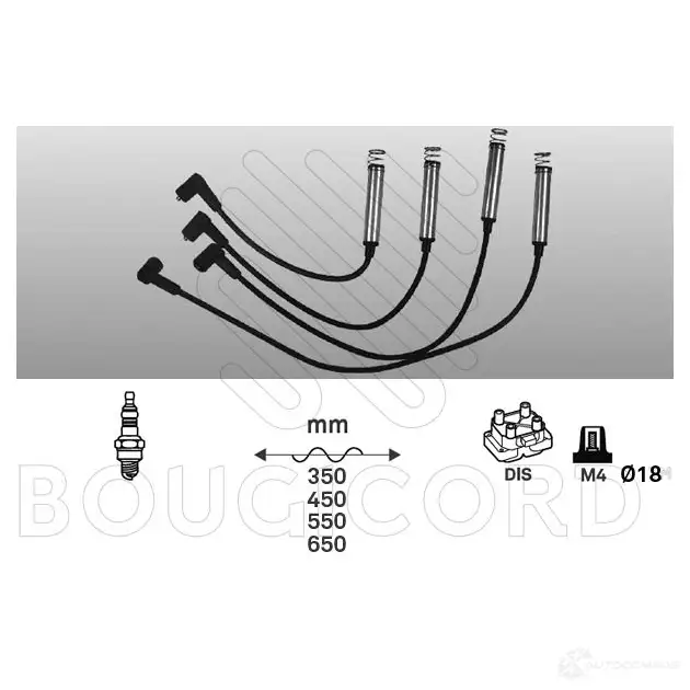 Высоковольтные провода зажигания, комплект BOUGICORD WSAV 0RY 1845384 7215 3285190000000 изображение 0