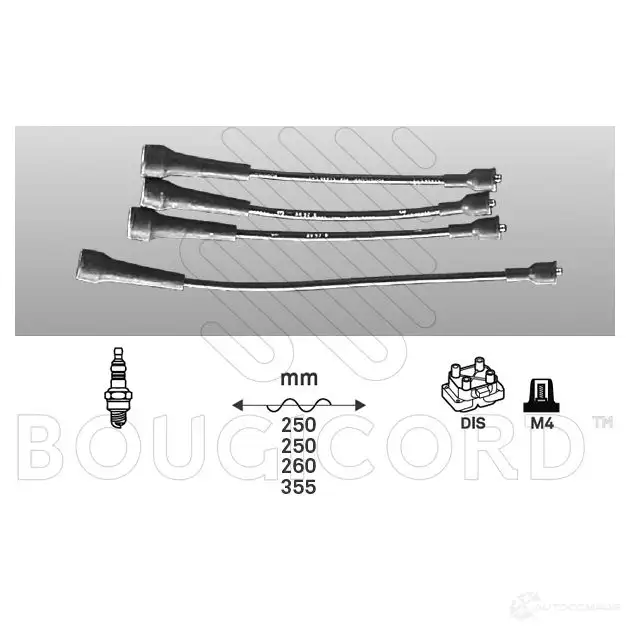 Высоковольтные провода зажигания, комплект BOUGICORD 3285190000000 1431 JE 1F88 1844096 изображение 0