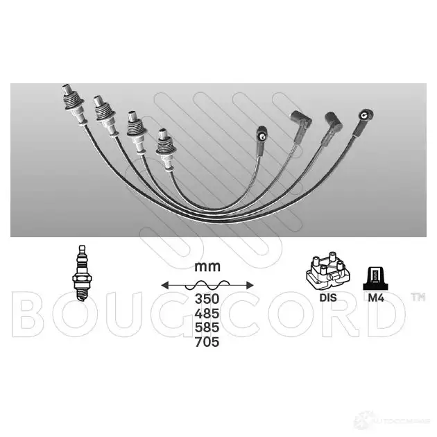 Высоковольтные провода зажигания, комплект BOUGICORD 1845286 3285190000000 X 3AUA02 4331 изображение 0