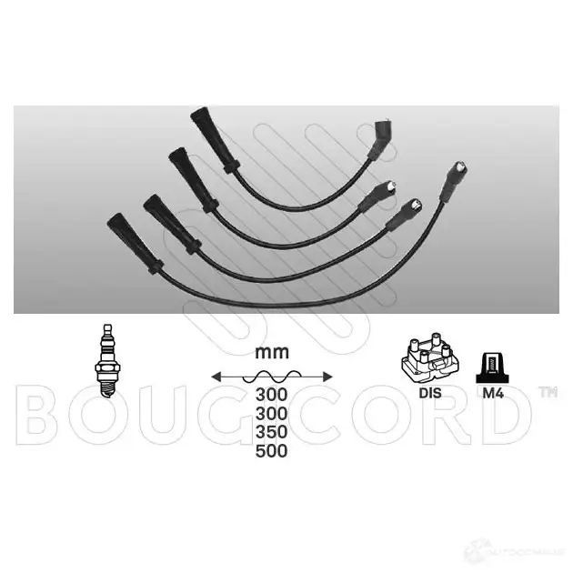 Высоковольтные провода зажигания, комплект BOUGICORD 1845147 2458 3285190000000 XNSA WW