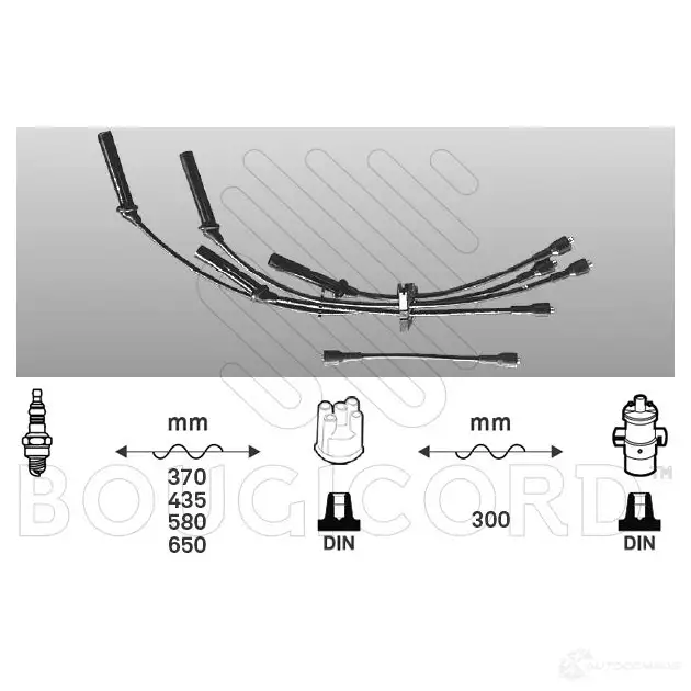 Высоковольтные провода зажигания, комплект BOUGICORD 1845319 6530 MVG 3KFL 3285190000000