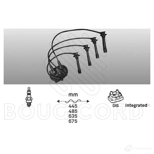 Высоковольтные провода зажигания, комплект BOUGICORD 1845422 7410 74 1LWG 3285190000000