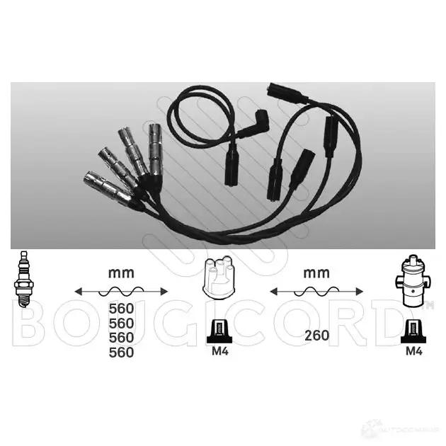 Высоковольтные провода зажигания, комплект BOUGICORD A OTJ0I 1845459 3285190000000 9524 изображение 0