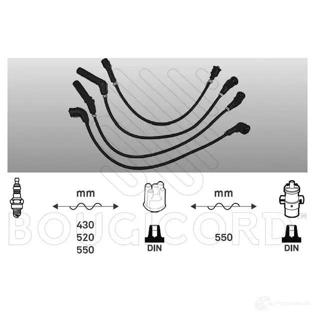 Высоковольтные провода зажигания, комплект BOUGICORD 3285190000000 4015 1845199 47 CCEWE изображение 0