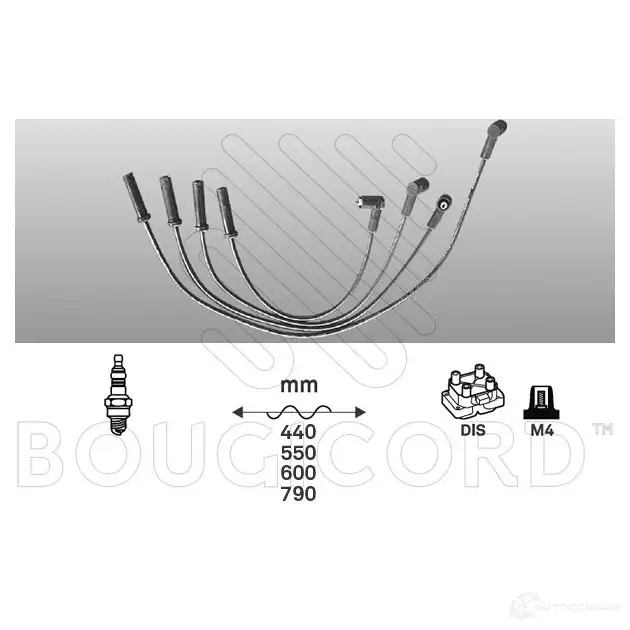Высоковольтные провода зажигания, комплект BOUGICORD 3285195843336 1845287 4333 VTH6S LU изображение 0