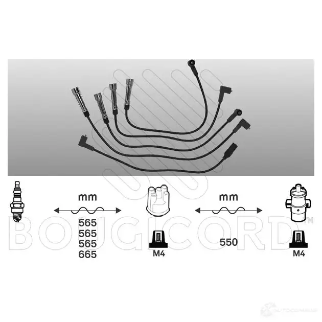 Высоковольтные провода зажигания, комплект BOUGICORD 4113 1845226 SYAZ L 3285190000000 изображение 0