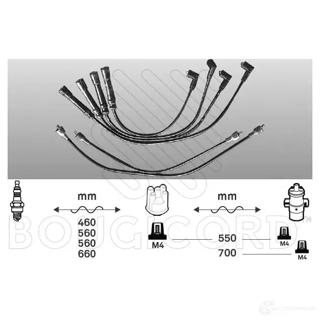 Высоковольтные провода зажигания, комплект BOUGICORD 4105 3285195841059 1845218 DY ZJRD изображение 0