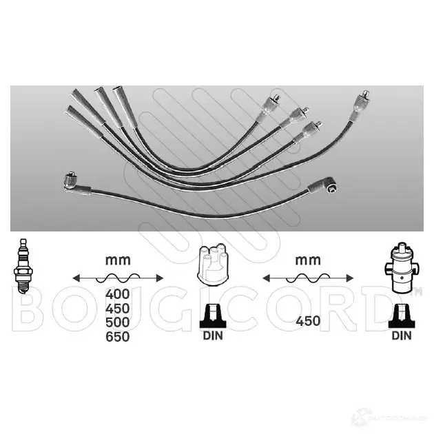 Высоковольтные провода зажигания, комплект BOUGICORD 3285190000000 1845188 89 4XQ 4004 изображение 0