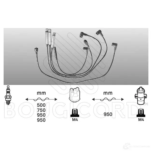 Высоковольтные провода зажигания, комплект BOUGICORD 3285195872312 VIHY 6Y 1845393 7231 изображение 0