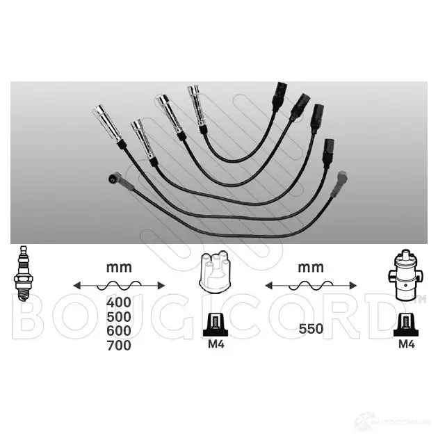 Высоковольтные провода зажигания, комплект BOUGICORD 1845406 7247 C3V J7 3285190000000 изображение 0