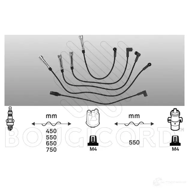 Высоковольтные провода зажигания, комплект BOUGICORD 7248 3285190000000 1845407 8B0Y X изображение 0