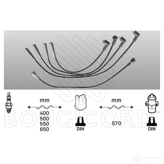 Высоковольтные провода зажигания, комплект BOUGICORD 4003 3285195840038 1845187 A Y0ZV1 изображение 0