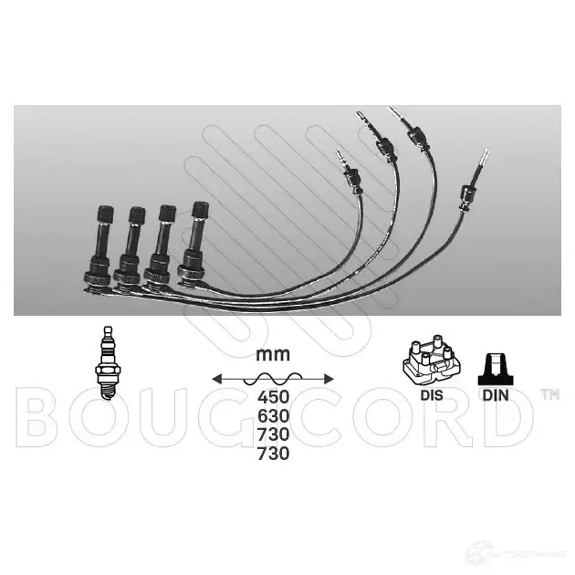 Высоковольтные провода зажигания, комплект BOUGICORD 3285195871728 1845358 TJR 19 7172 изображение 0