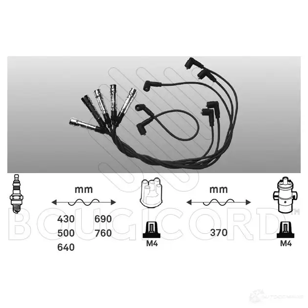 Высоковольтные провода зажигания, комплект BOUGICORD 5RKX6 47 1845451 3285190000000 9220 изображение 0