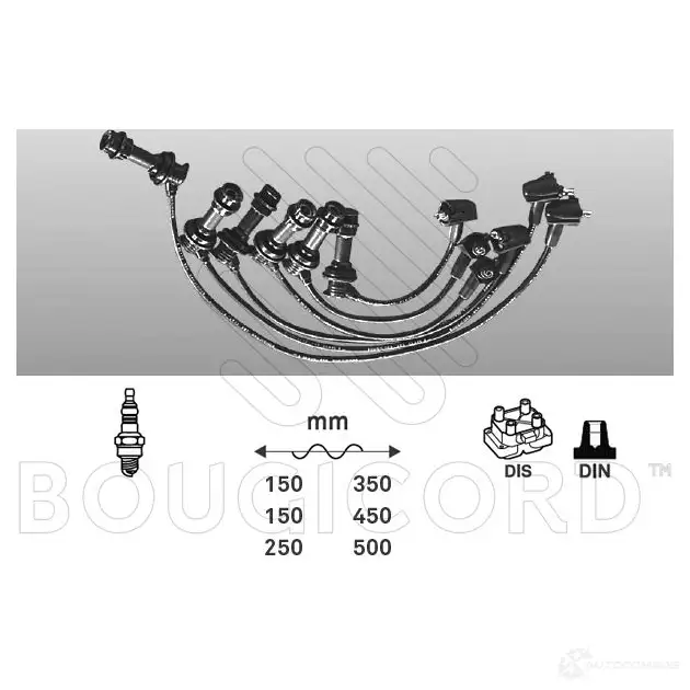 Высоковольтные провода зажигания, комплект BOUGICORD 3285195871872 1845366 JODE Y 7187 изображение 0
