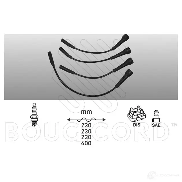 Высоковольтные провода зажигания, комплект BOUGICORD 7420 3285190000000 JML9 XC 1845429 изображение 0