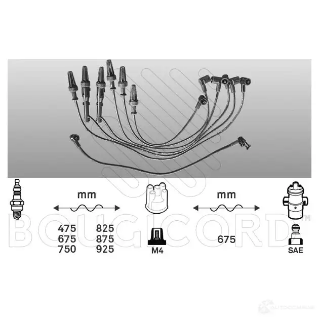 Высоковольтные провода зажигания, комплект BOUGICORD 9UUE I52 1845152 3285190000000 2492 изображение 0