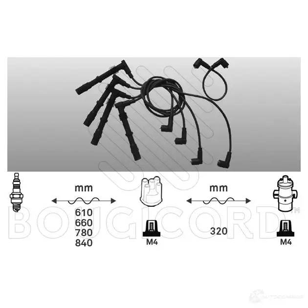 Высоковольтные провода зажигания, комплект BOUGICORD 3285190000000 9235 1845454 5J0E LT изображение 0