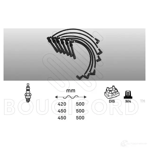 Высоковольтные провода зажигания, комплект BOUGICORD 1845437 3285190000000 8109 0 O78ZW изображение 0