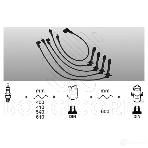 Высоковольтные провода зажигания, комплект BOUGICORD 4167 3285190000000 1845252 T6 P96YG изображение 0