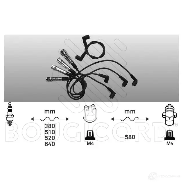 Высоковольтные провода зажигания, комплект BOUGICORD 3285190000000 1845453 9231 QDQ QTOI изображение 0