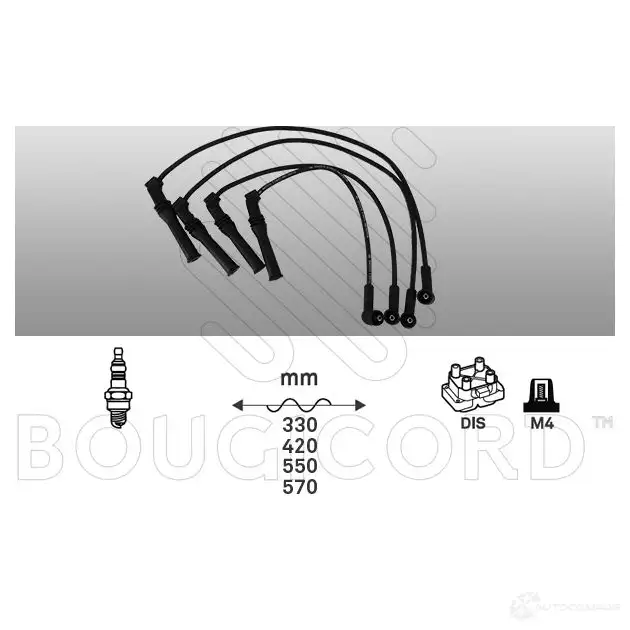 Высоковольтные провода зажигания, комплект BOUGICORD 8120 3285190000000 SJW ICN 1845448 изображение 0