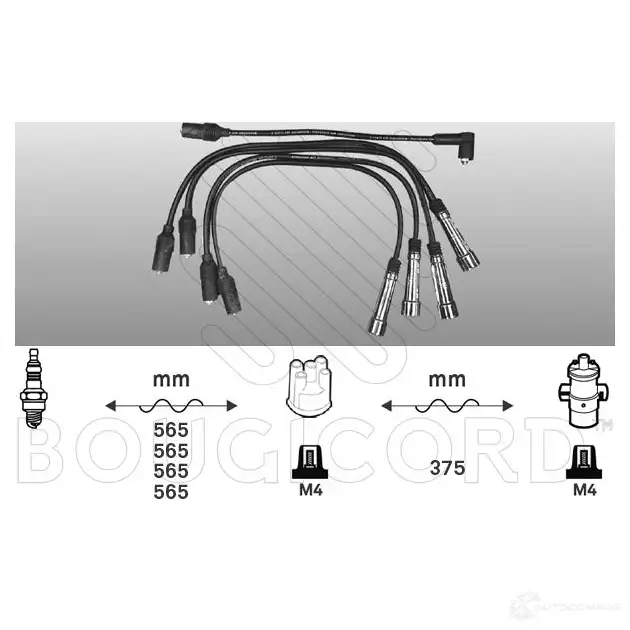 Высоковольтные провода зажигания, комплект BOUGICORD 7240 3285190000000 XVX PJL 1845400 изображение 0