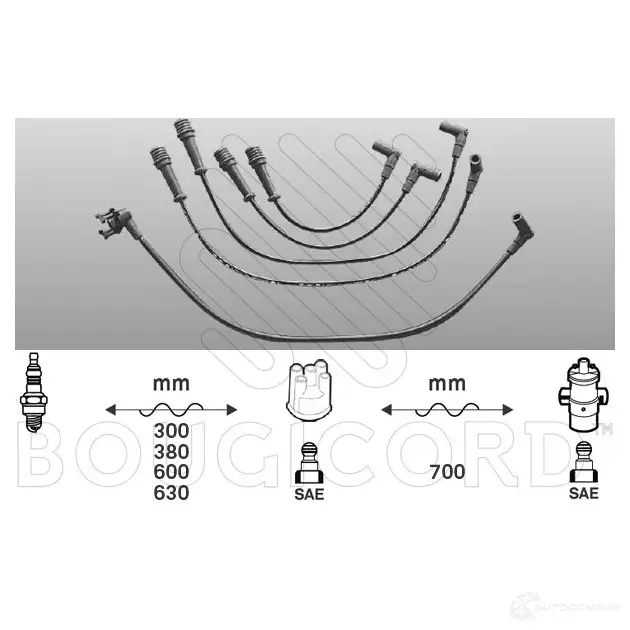 Высоковольтные провода зажигания, комплект BOUGICORD 1412 1844082 X RVNP 3285195814121 изображение 0