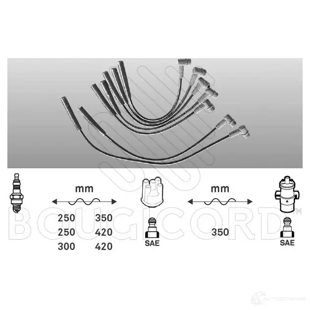 Высоковольтные провода зажигания, комплект BOUGICORD Y4 87H3 3285190000000 7111 1845328 изображение 0