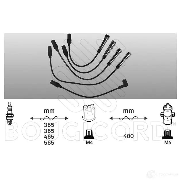 Высоковольтные провода зажигания, комплект BOUGICORD 3285190000000 4101 1845214 Q YO9L7I изображение 0