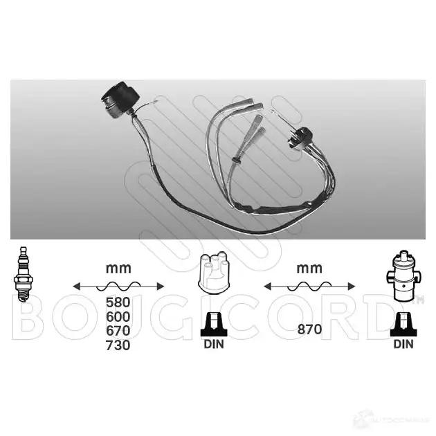 Высоковольтные провода зажигания, комплект BOUGICORD 1845299 TFTRP JA 3285190000000 6202 изображение 0