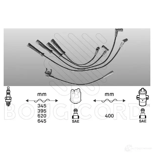 Высоковольтные провода зажигания, комплект BOUGICORD 2456 2MJI DH 3285195824564 1845145 изображение 0