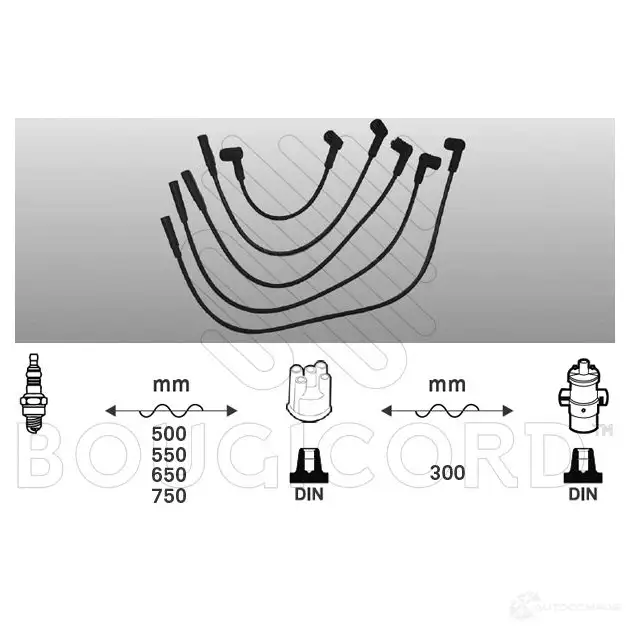 Высоковольтные провода зажигания, комплект BOUGICORD RO8E PL 3285190000000 4203 1845273 изображение 0