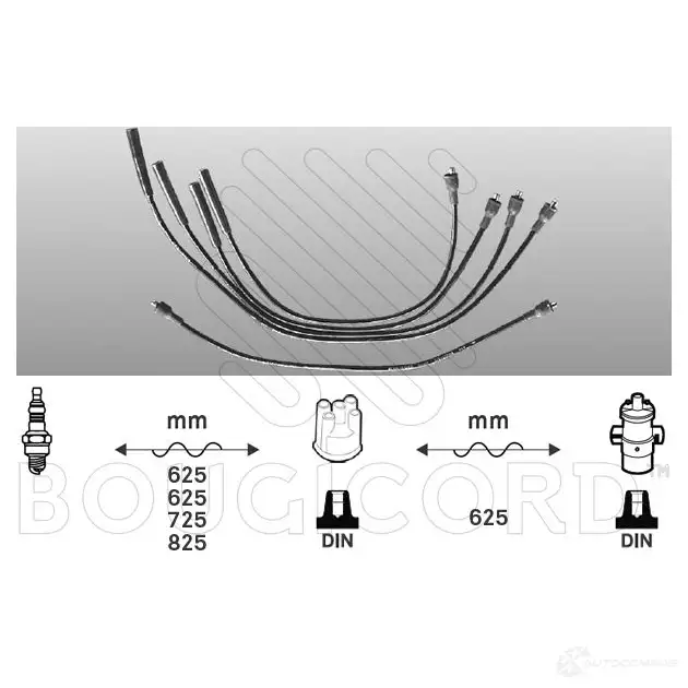 Высоковольтные провода зажигания, комплект BOUGICORD 7220 1845389 3285195872206 T O24D4 изображение 0