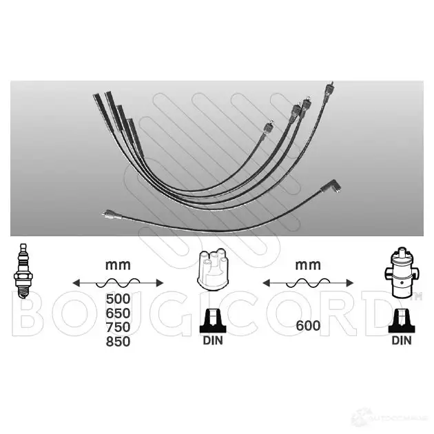 Высоковольтные провода зажигания, комплект BOUGICORD MCJLI E 7269 1845414 3285190000000 изображение 0