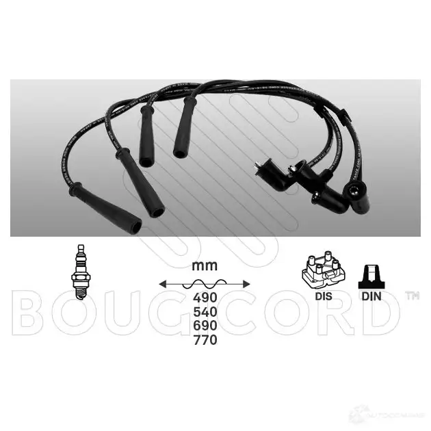 Высоковольтные провода зажигания, комплект BOUGICORD FKK O4 8118 3285190000000 1845446